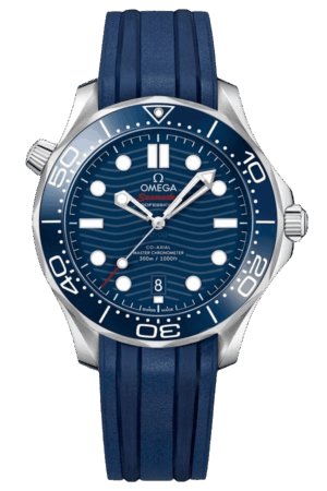 Omega Seamaster Ref. 210.32.42.20.03.001 Super Clone Watch – Blue Dial Rubber Strap Fake Replica