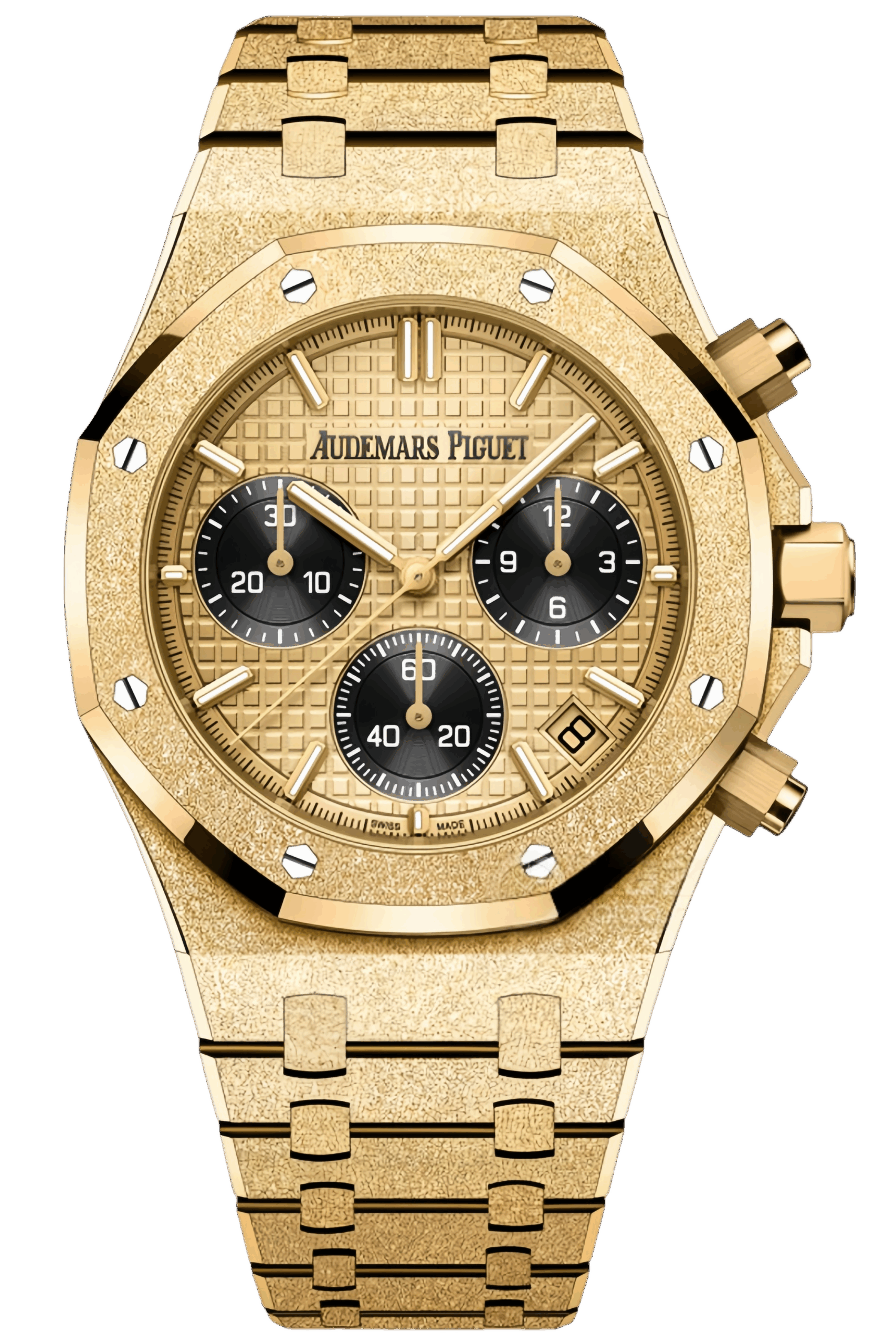 Audemars Piguet Royal Oak Offshore Chronograph Ref. 26240BA.GG.1324BA.01 Super Clone Watch – 44mm Yellow Gold Case Blue Dial Swiss Replica