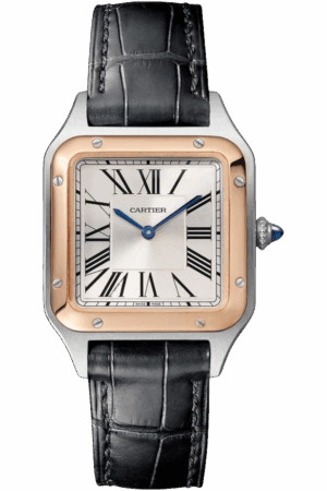 Cartier Santos Ref. W2SA0038 Super Clone Watch – Two-Tone Steel & Rose Gold White Dial Fake Replica