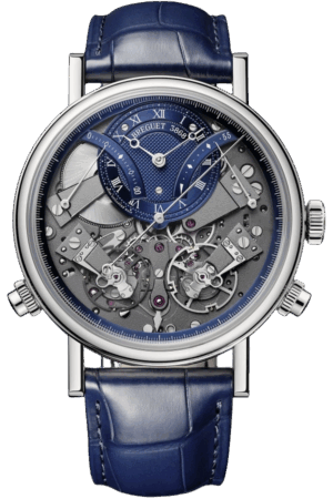 Breguet Tradition Chronograph Ref. 7077BB/GY/9XV Super Clone Watch – Openworked Grey Dial White Gold Fake Replica