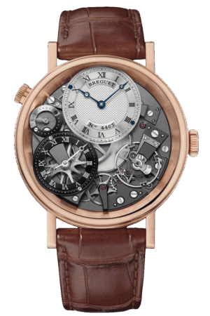 Breguet Tradition GMT Ref. 7067BR/G1/9W6 Super Clone Watch – Rose Gold Openworked Dial Dual Time Fake Replica