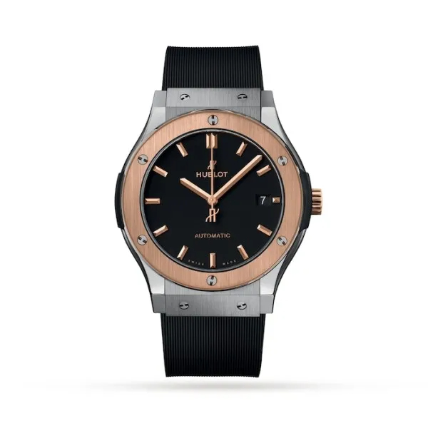 Hublot Classic Fusion Ref. 511.NO.1181.RX Super Clone Watch – Titanium Black Dial Rubber Strap Fake Replica - Image 2