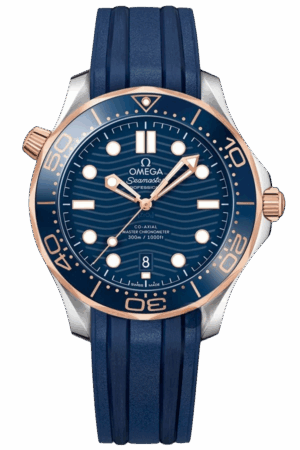 Omega Seamaster Ref. 210.22.42.20.03.002 Super Clone Watch – Blue Dial Steel & Sedna Gold Fake Replica