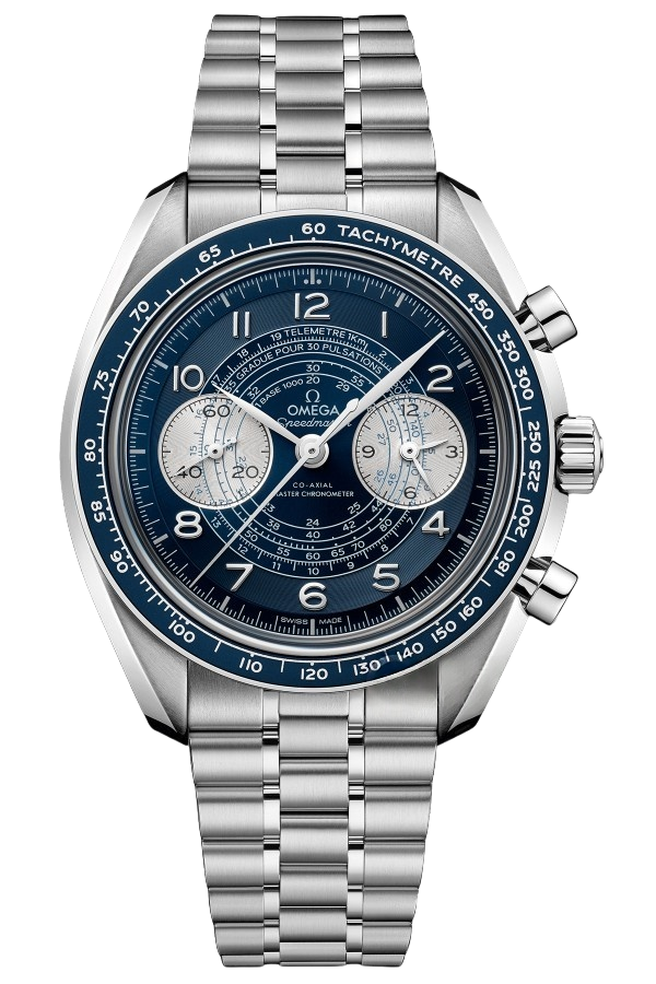 Omega Speedmaster Moonwatch Ref. 329.30.43.51.03.001 Super Clone Watch – Blue Dial Stainless Steel Fake Replica