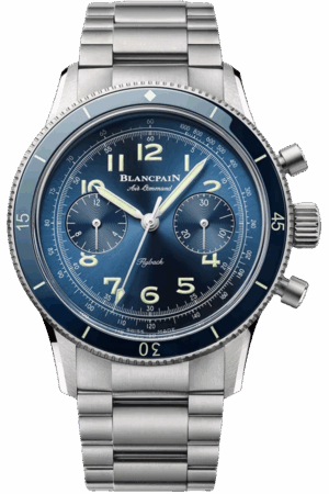 Blancpain Air Command Ref. AC02-12B40-98S Super Clone Watch – Titanium Blue Dial Flyback Chronograph Fake Replica