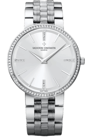 Vacheron Constantin Traditionnelle Ref. 81577/V01G-9270 Super Clone Watch – White Gold Case Diamond Bezel Silver Dial Swiss Replica