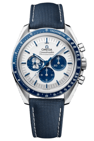 Omega Speedmaster Ref. 310.32.42.50.02.001 Super Clone Watch – White Dial Stainless Steel Bracelet Fake Replica (Snoopy Award 50th Anniversary)