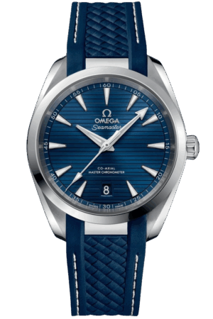 Omega Seamaster Ref. 220.12.38.20.03.001 Super Clone Watch – Blue Dial Rubber Strap Fake Replica