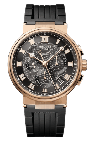 Breguet Marine Ref. 5527BR/G3/5WV Super Clone Watch – Rose Gold Slate Grey Dial Chronograph Fake Replica