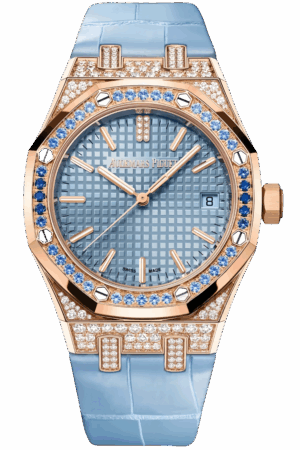 Audemars Piguet Royal Oak Ref. 15551OR.ZS.D344CR.01 Super Clone Watch – 37mm Rose Gold Case Blue Dial Swiss Replica
