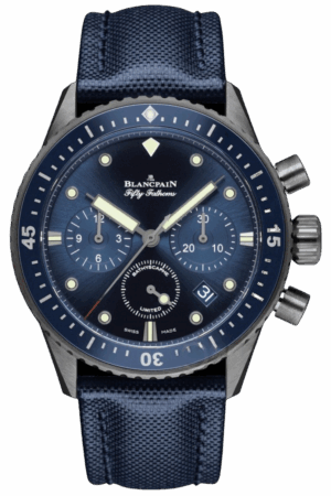 Blancpain Fifty Fathoms Ref. 5200-0240-O52A Super Clone Watch – Titanium Blue Dial Flyback Chronograph Fake Replica