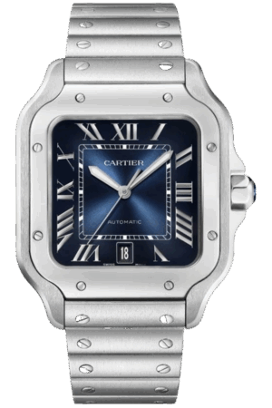 Cartier Santos Ref. WSSA0071 Super Clone Watch – Blue Dial Steel Case Fake Replica