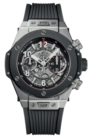 Hublot Big Bang Ref. 411.NM.1170.RX Super Clone Watch – Black Ceramic Skeleton Dial Rubber Strap Fake Replica