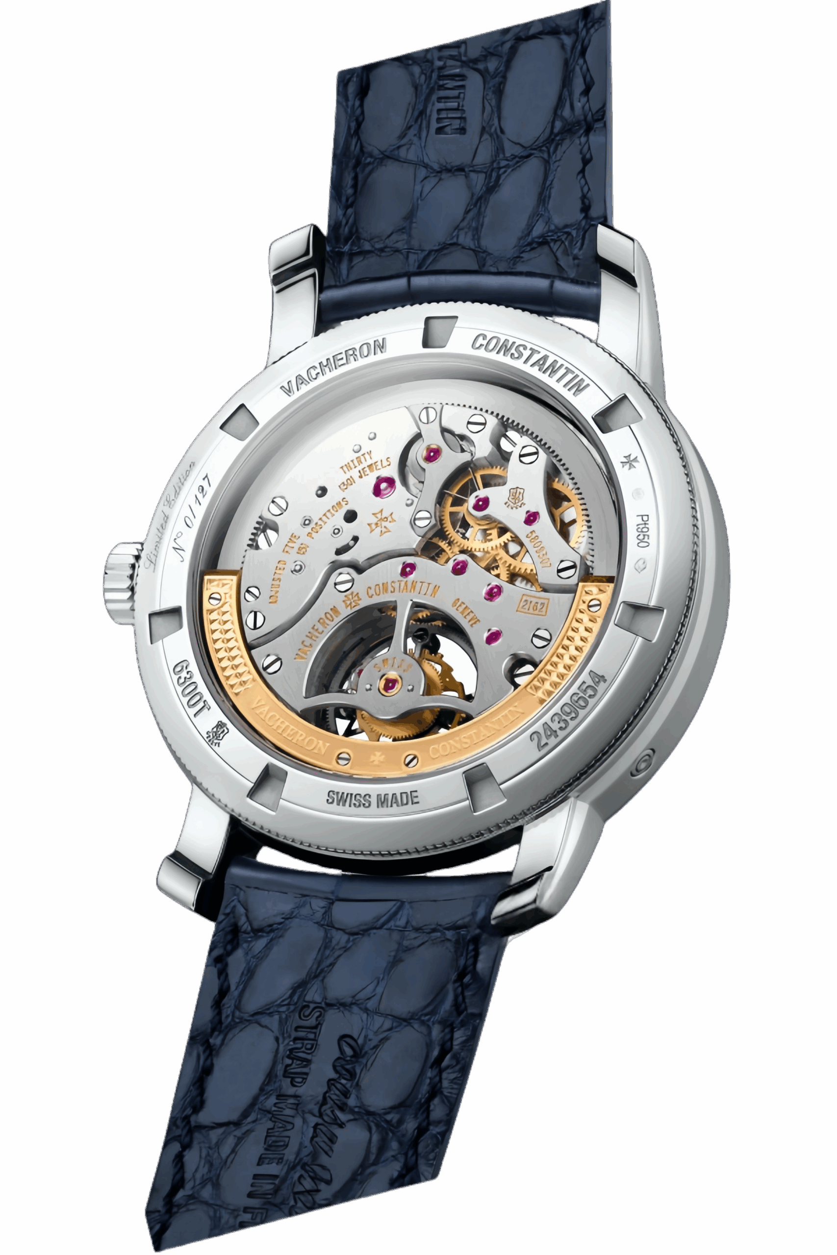 Vacheron Constantin Patrimony Ref. 6300T/000P-H056 Super Clone Watch – Platinum Case Moon Phase Blue Dial Replica - Image 2