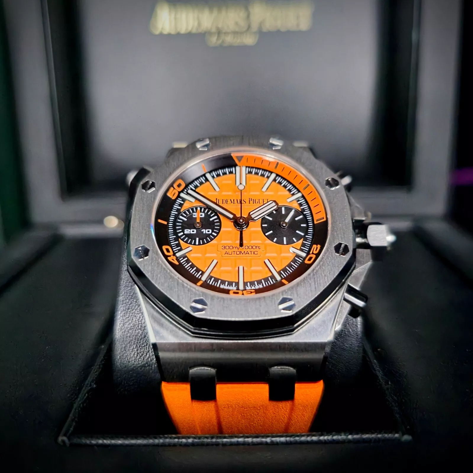 Audemars Piguet Royal Oak Offshore Diver Ref. 26703ST.OO.A070CA.01 Super Clone Watch – Orange Dial Fake Replica - Image 3