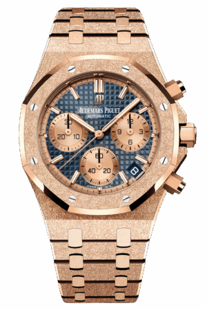Audemars Piguet Royal Oak Ref. 26239OR.GG.1224OR.01 Super Clone Watch – Frosted Rose Gold Blue Dial Swiss Replica