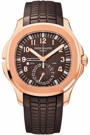 Patek Philippe Aquanaut Ref. 5164R-001 Super Clone Watch – Rose Gold Brown Dial Travel Time Fake Replica