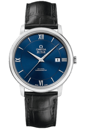 Omega De Ville Ref. 424.13.40.20.03.001 Super Clone Watch – Silver Dial Leather Strap Fake Replica