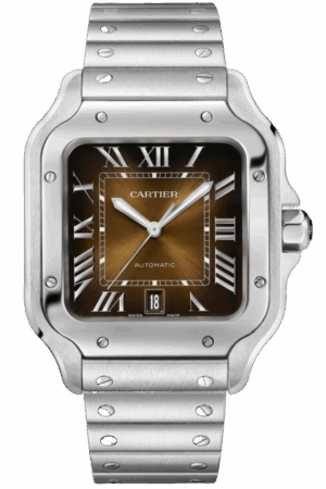 Cartier Santos Ref. WSSA0064 Super Clone Watch – Light Blue Dial Stainless Steel Fake Replica