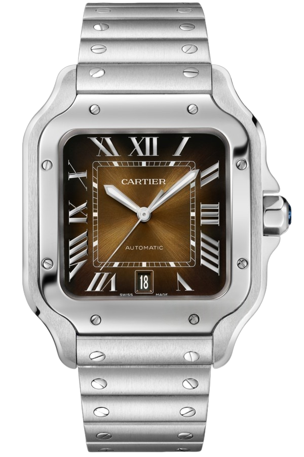 Cartier Santos Ref. WSSA0064 Super Clone Watch – Light Blue Dial Stainless Steel Fake Replica