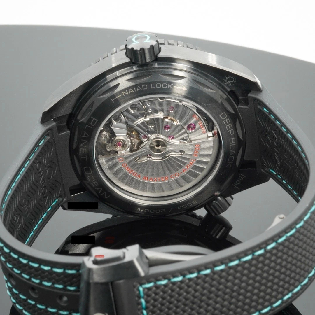 Omega Seamaster Planet Ocean Ref. 215.92.46.22.01.006 Super Clone Watch – Black Dial GMT Ceramic Bezel Replica - Image 5