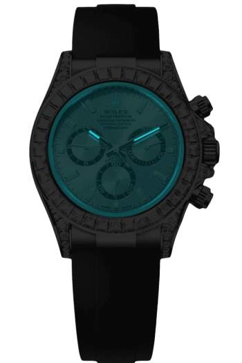 Alternative view of Rolex Daytona 40mm Super Clone Swiss Watch White Gold Diamond Bezel Oysterflex Strap Diamond Paved Dial Ref M126539TBR-0002 4131 Swiss Movement