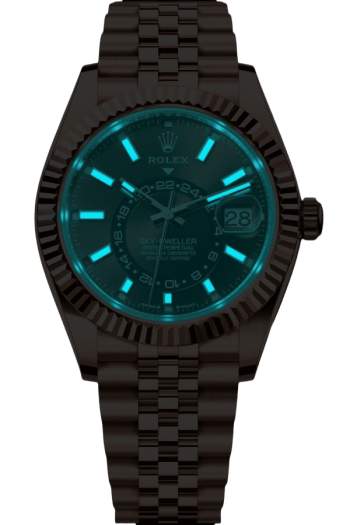 Alternative view of Rolex Sky-Dweller Chocolate Dial Super Clone Swiss Replica Watch Jubilee Bracelet Ref M336935-0006 Swiss 9002 Movement