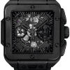Hublot Square Bang Unico Ref. 821.CX.0140.RX Super Clone Watch ?C Carbon Fiber Skeleton Dial Rubber Strap Fake Replica