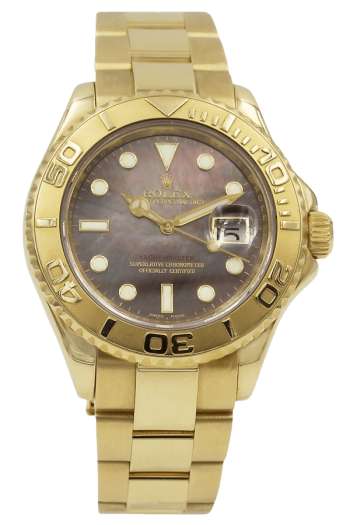 Rolex Yacht-Master 40 White Dial 18K Yellow Gold Super Clone Swiss Replica Watch Ref 16628-0004