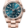Rolex Sky-Dweller Blue Dial Super Clone Swiss ReplicaWatch 18k Rose Gold Oyster Bracelet Ref 336935 9002 Swiss Movement