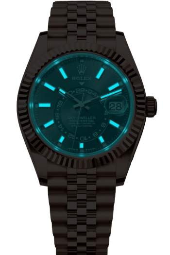 Alternative view of Rolex Sky-Dweller m336935-0008 Super Clone – 42mm Everose Gold Swiss Replica