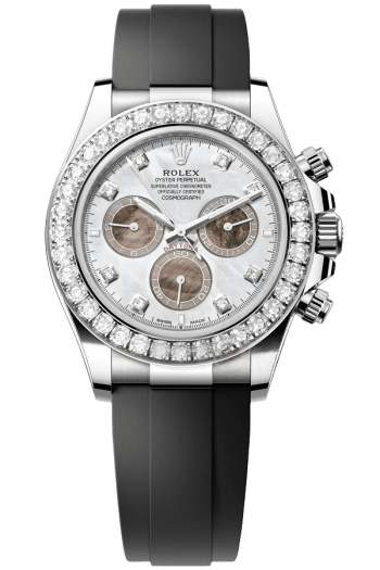 RolexCosmograph Daytona Oyster, 40 mm, white gold and diamonds  Super Clone Swiss Watch Ref M126589RBR-0001 4131 Swiss Movement