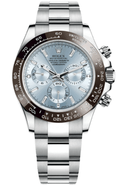 Rolex Daytona lce BlueDial with Baguette Diamonds Super CloneSwiss Replica Watch Ref116506 4130 Swiss Movement