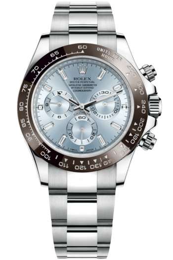 Rolex Daytona lce BlueDial with Baguette Diamonds Super CloneSwiss Replica Watch Ref116506 4130 Swiss Movement