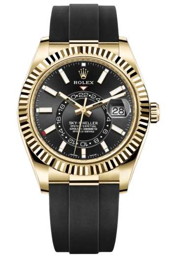 Rolex Sky-Dweller Champagne Dial Super Clone Swiss Replica Watch Oyster Bracelet Ref M326238-0009 Swiss 9001 Movement