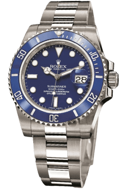 Rolex Submariner Blue Dial Super Clone Swiss Replica Watch “Smurf” Ref 116619LB-97209 White Gold Look Oyster Bracelet