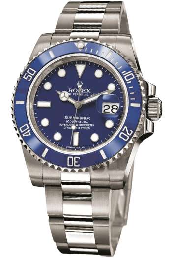 Rolex Submariner Blue Dial Super Clone Swiss Replica Watch “Smurf” Ref 116619LB-97209 White Gold Look Oyster Bracelet