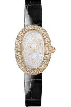 Cartier Baignoire WJBA0043 Super Clone Watch ?C Rose Gold with Diamond Bezel Replica