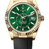 Rolex Sky-Dweller Gold Dial Super Clone Swiss Replica Watch Oysterflex Strap Ref 336238-0004 Swiss 9002 Movement
