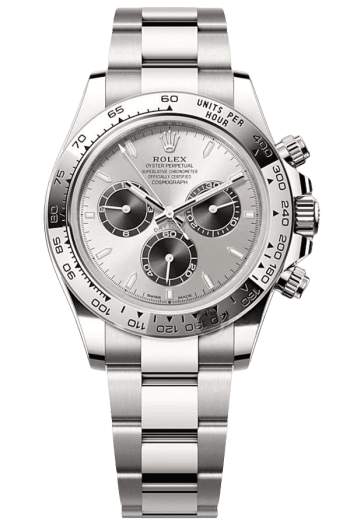 Rolex Daytona 40mm Super Clone Swiss Watch White Gold Oyster Bracelet Bright Black Dial Ref M126509-0003 4131 Swiss Movement