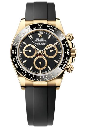 Rolex Daytona M126518LN-0008 Super Clone – Black Dial & Yellow Gold with Oysterflex