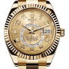 Rolex Sky-Dweller Champagne Dial Super Clone Swiss Replica Watch Oyster Bracelet Ref 326938-72418 Swiss 9001 Movement