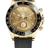 Rolex Cosmograph Daytona Super Clone Swiss Replica Watch 18k Yellow Gold Oysterflex Strap Champagne Dial Ref 116518LN-0034