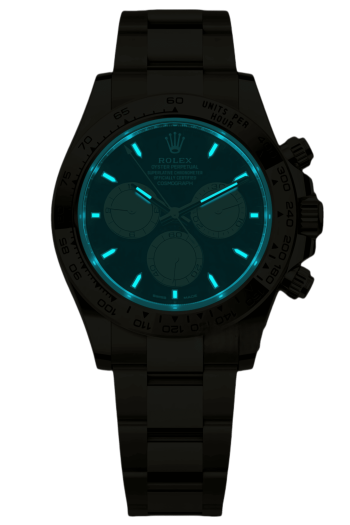 Alternative view of Rolex Daytona M126508-0002 Super Clone – Green Dial & Yellow Gold Case