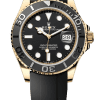 Rolex Yacht Master 18k Yellow Gold Super CloneSwiss Replica Watch OysterFlex Rubber Strap Ref 226658-3235 Swiss Movement