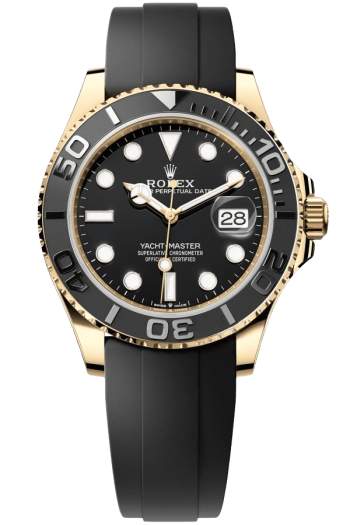 Rolex Yacht Master 18k Yellow Gold Super CloneSwiss Replica Watch OysterFlex Rubber Strap Ref 226658-3235 Swiss Movement