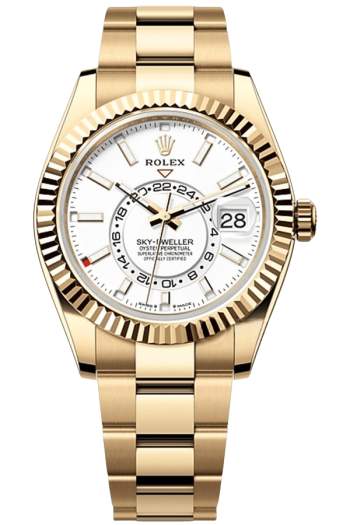Rolex Sky-Dweller Champagne Dial Super Clone Swiss Replica Watch Oyster Bracelet Ref M336938-0003 Swiss 9002 Movement