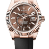 Rolex Sky-Dweller Chocolate Dial Super Clone Swiss Replica Watch Oysterflex Strap Ref M336235-0002 Swiss 9002 Movement
