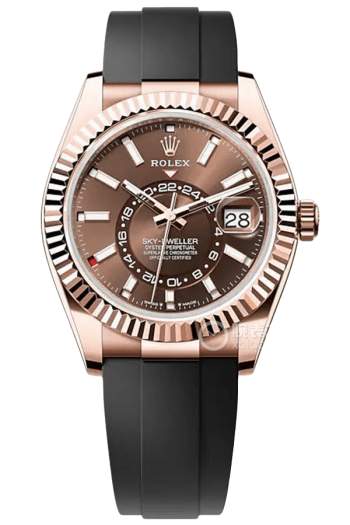 Rolex Sky-Dweller Chocolate Dial Super Clone Swiss Replica Watch Oysterflex Strap Ref M336235-0002 Swiss 9002 Movement
