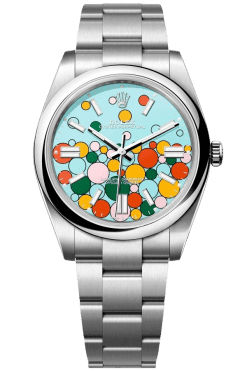 Rolex Oyster Perpetual Super Clone Swiss Replica Watch Ref M124300-0008 Balloon Dial 41mm 3230 Swiss Movement